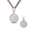Sterling Silver 1/10oz Mexican Libertad Coin on Diamond Cut Circle w/ 3 Strand 18" Chain: 6SSN-0632