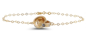 Precious 14KT Gold and Two Toned Intertwined Circles Bracelet : 6A-2135